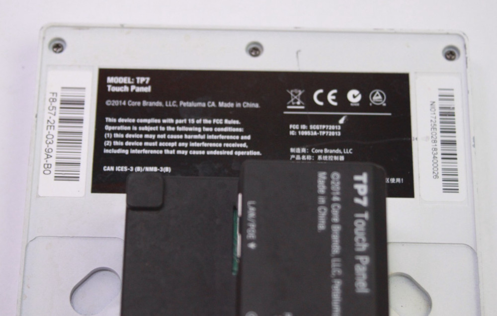 TP7 Touch Screen Control Panel Core Brands White TESTED