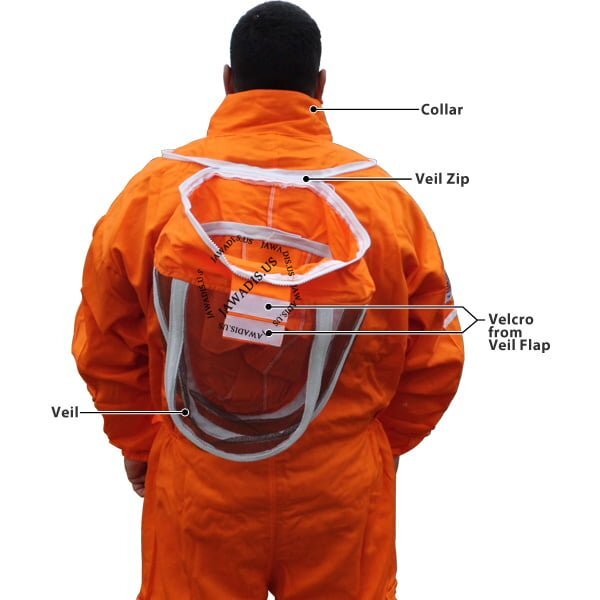 Adult White Bee Suit Medium - Complete Protection, Durable