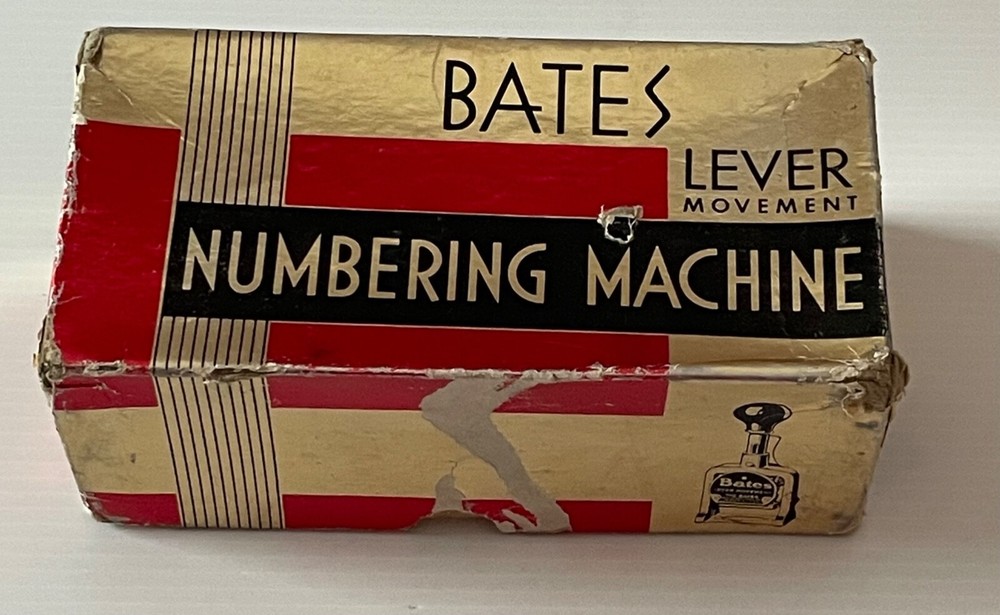 VINTAGE BATES LEVER MOVEMENT NUMBERING MACHINE
