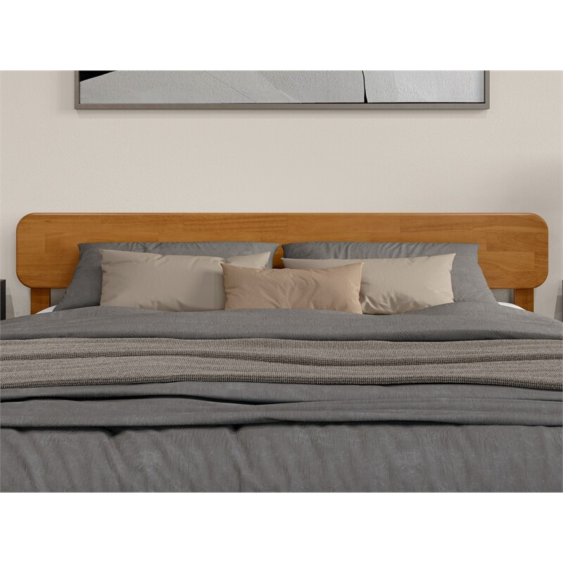 Florence King Solid Wood Headboard in Light Toffee