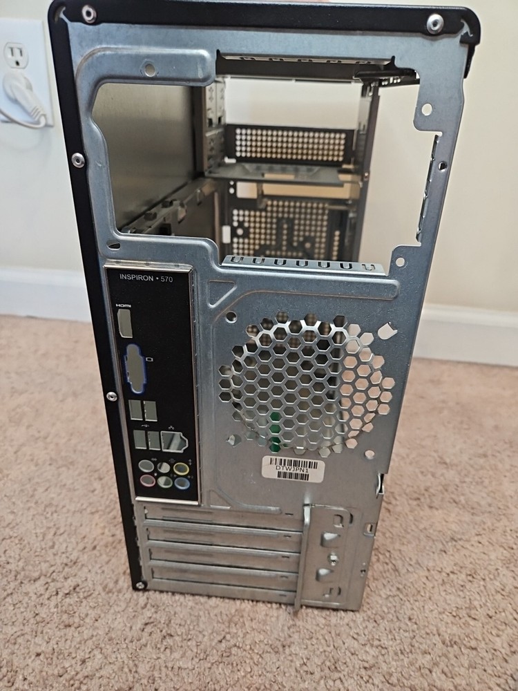 Empty Dell Inspiron 570 Computer Tower Gaming Case