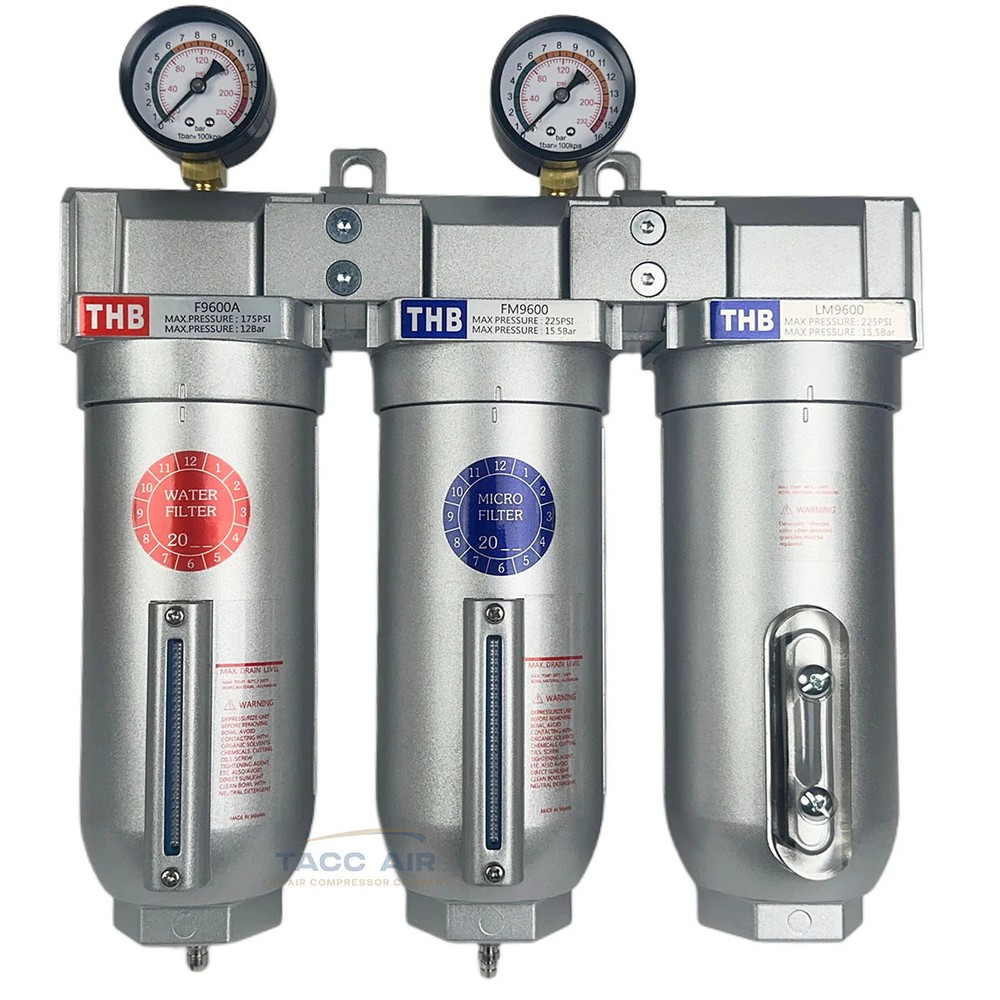 1" Compressed Air Inline Filter Desiccant Dryer Moisture Separator Trap System