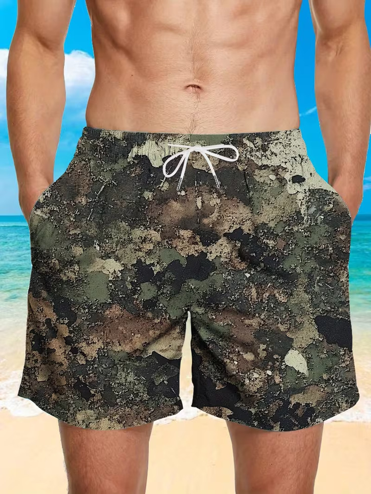 Camouflage 3D Print - Hawaiian Shorts