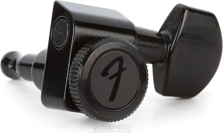 Fender Stratocaster/Telecaster Locking Tuning Machine Set - Black