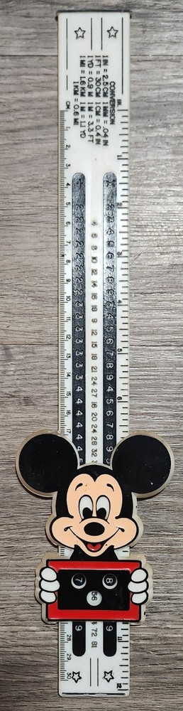 Walt Disney World Mickey Mouse Math Conversion Slide Ruler