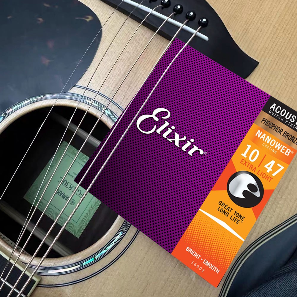 4 Sets 6 Strings 16002 Phosphor Bronze LIGHT Guitar Strings 10-47