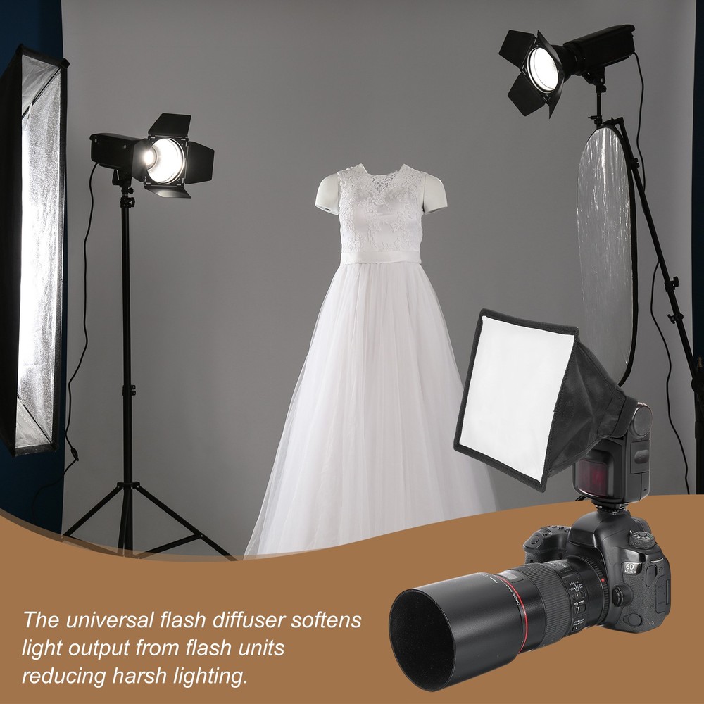 2pcs 7.5" x 9" Flash Diffuser Light SoftBox, for Nikon SB-5000 SB-700, Black