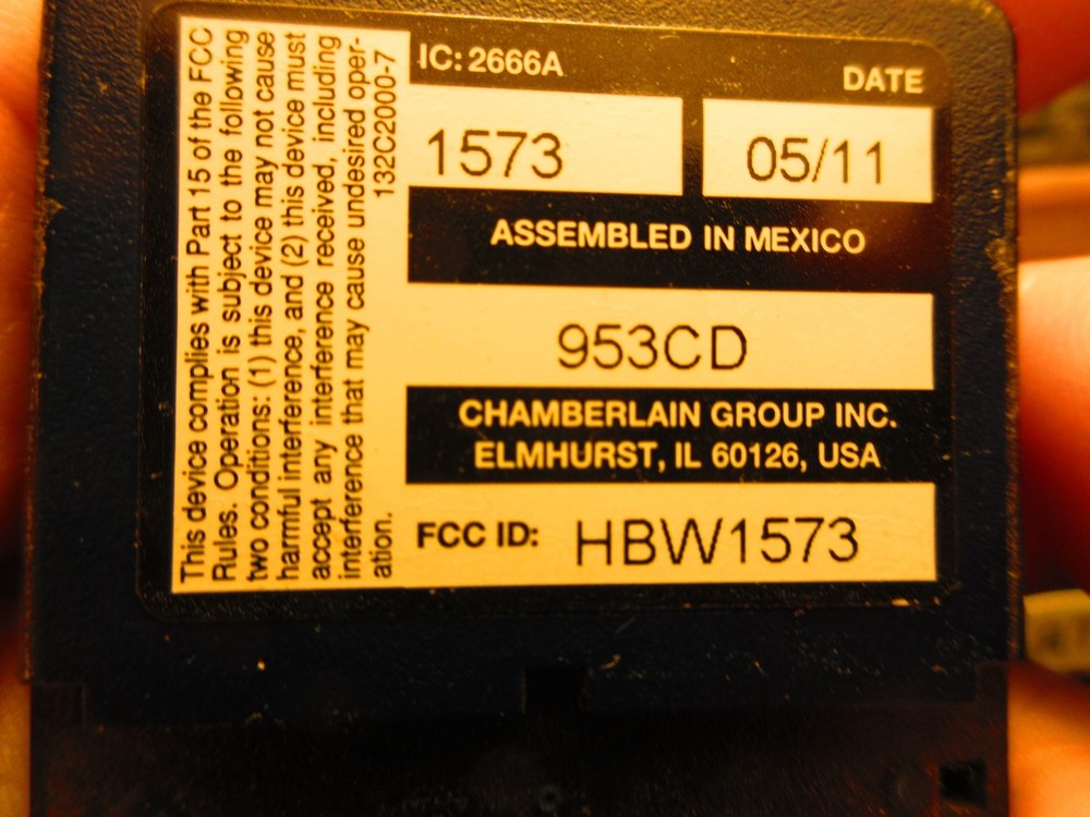 CHAMBERLAIN 3-Button Garage Door REMOTE Controls / Pre-Owned / Tested GOOD /