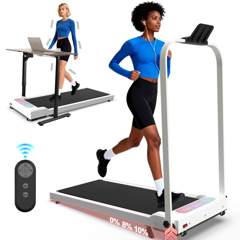 Foldable Treadmill 2.0HPPortable Under Desk Walking Vibration Pad Remote Control
