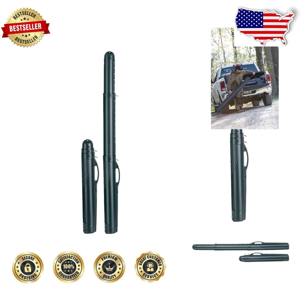 Telescoping Rod Case Black Polypropylene, 4.5" Dia, 47-88" Extends