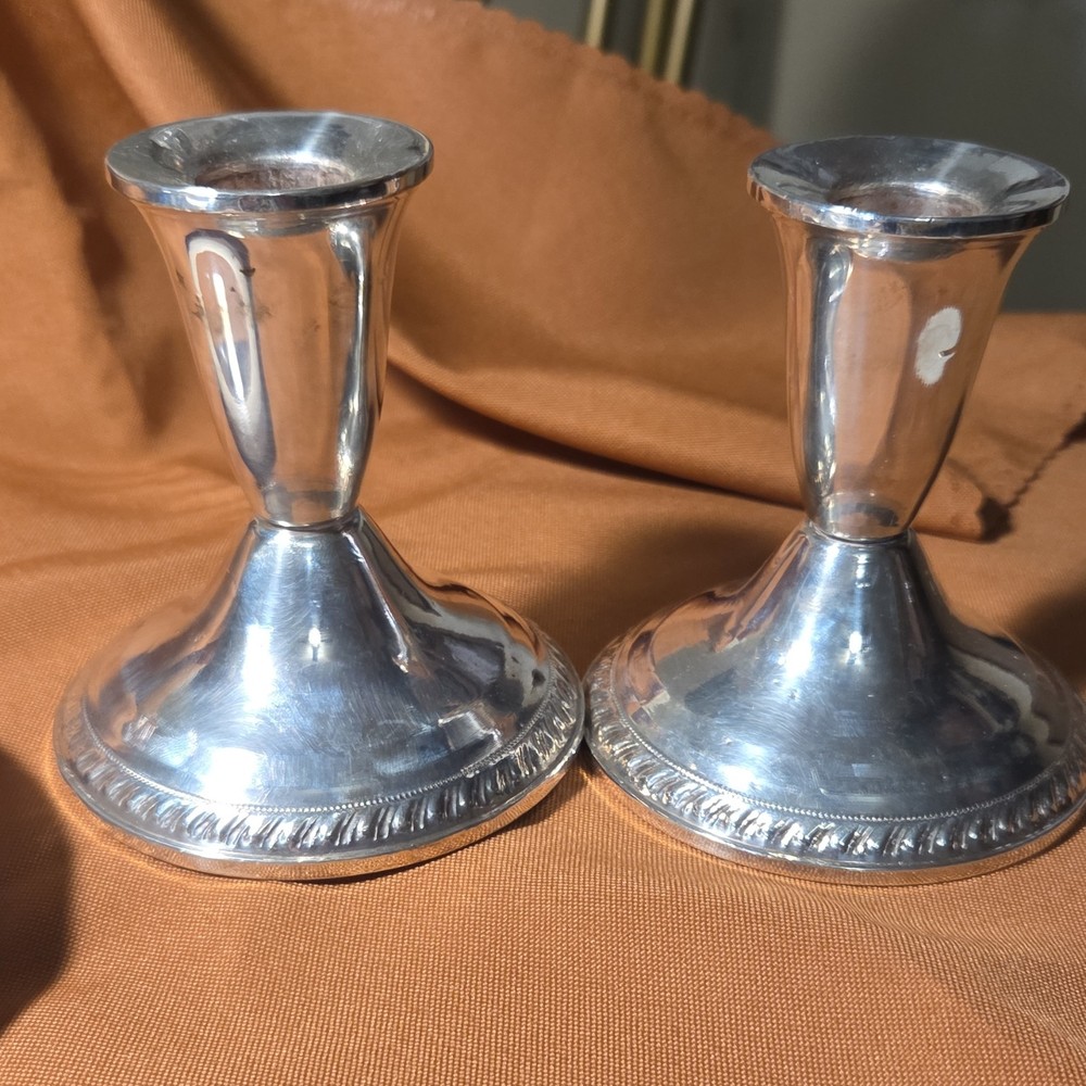 Duchin Creation Sterling Silver (.925) Candlesticks Pair