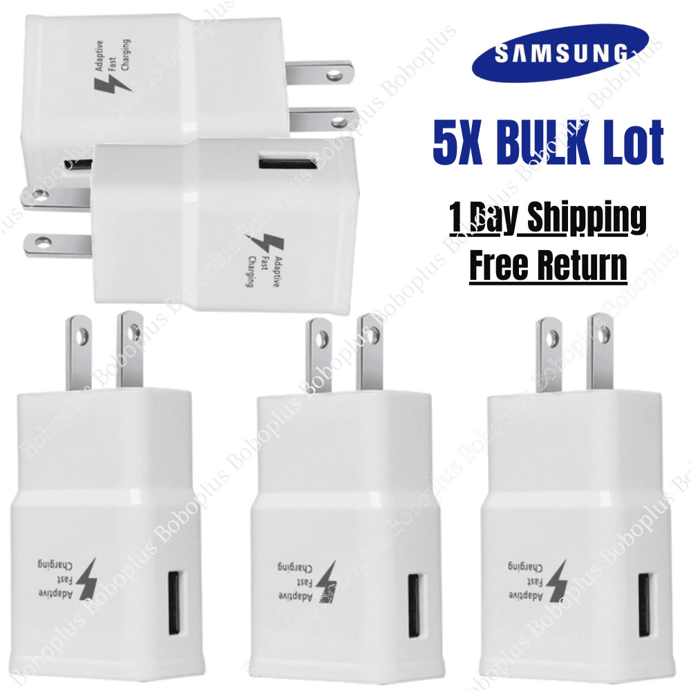 5Pack Lot Adaptive Fast USB Wall Charger Block Power Adapter For Samsung Android