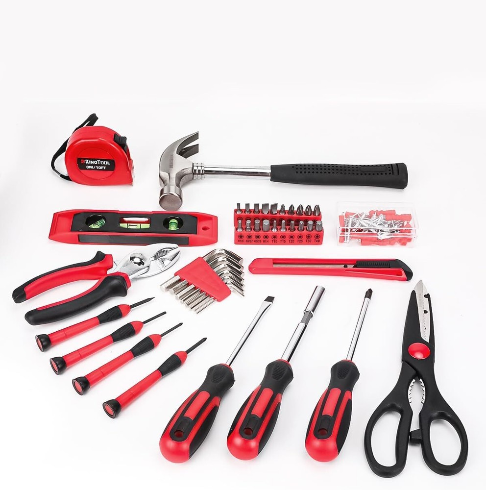 149 Pieces Basic Home Repair Tool Set - General Household with Plastic Toolbox