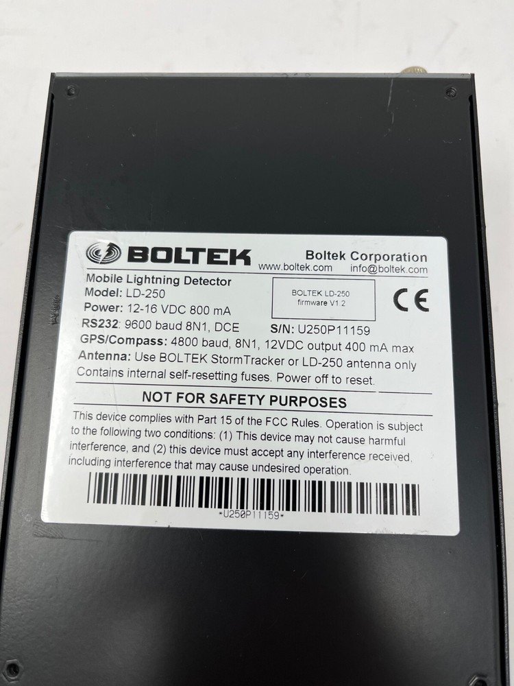 boltek LD-250 lightning detector and RLO relay module