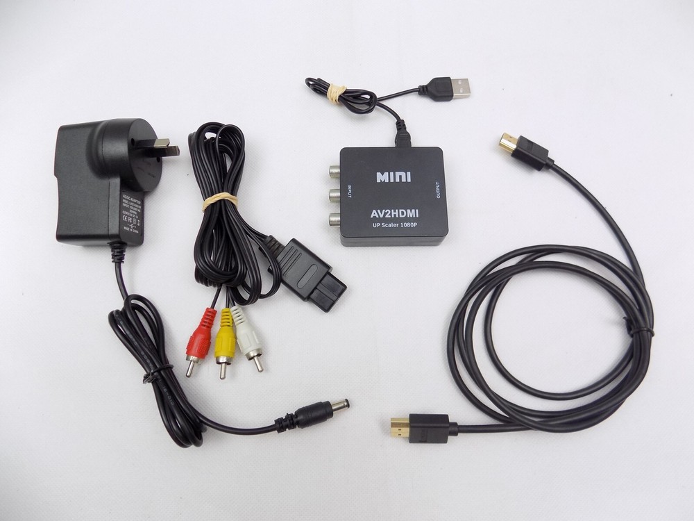 Super Nintendo / SNES Console + HDMI Converter + 2x Controllers Bundle