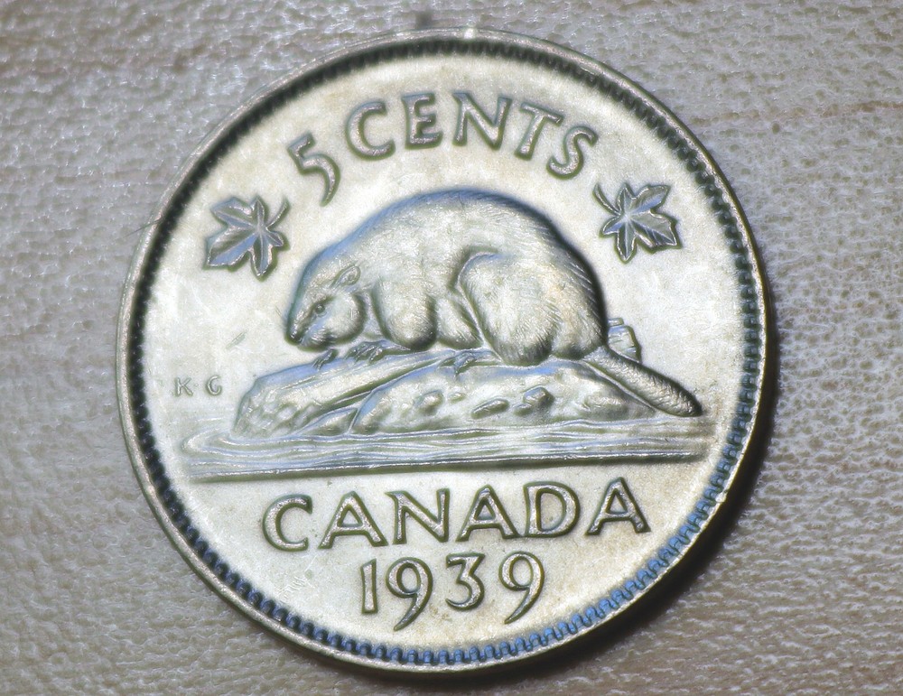 1939 Canada 5 Cents