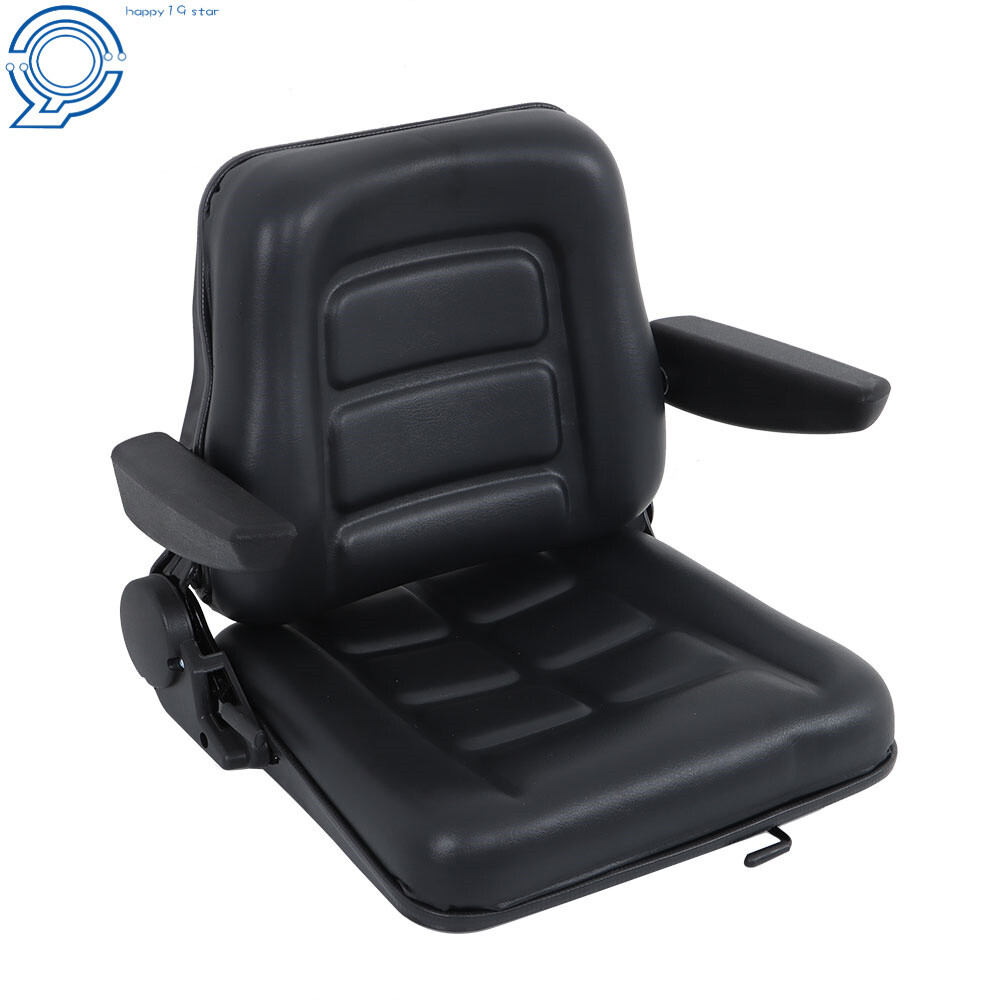 Universal Tractor Seat W/ Armrests Replacement For Excavator Backhoe Skid Loader