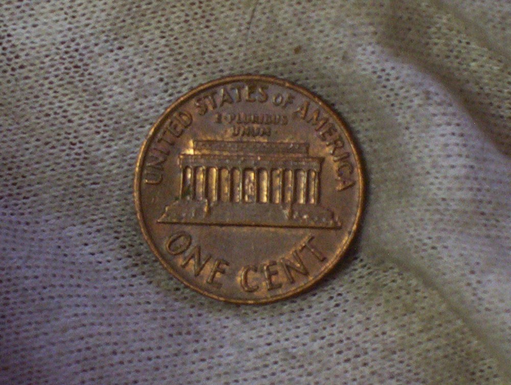 1971-D DIE CLASHED OBV LINCOLN ERROR CENT B637
