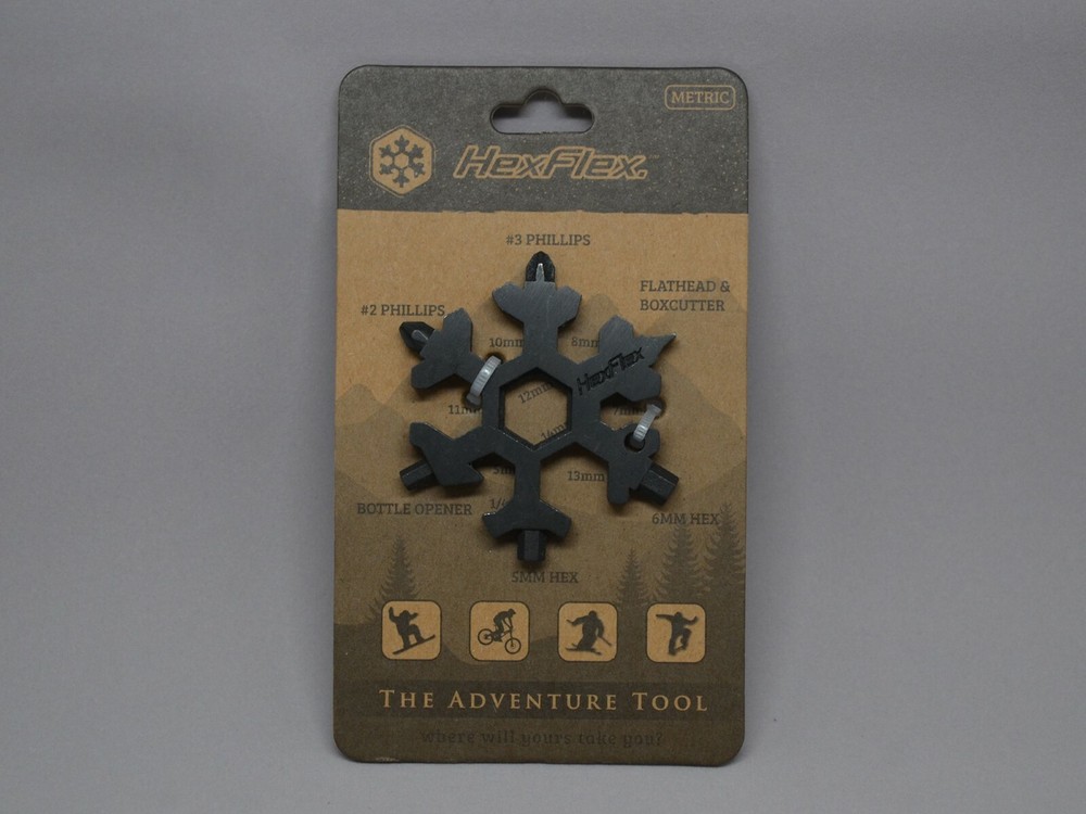 HexFlex Snowflake Multi-Tool Metric (Oxidized Black)