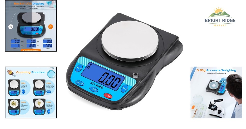 LCD Display Lab Scale with Tare Weighing Function and Multiple Measurement Units