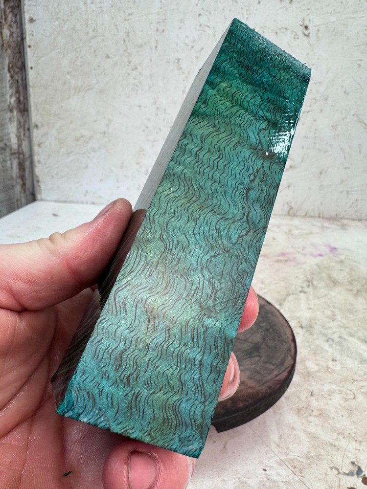 Stabilized Curly Mango Turning Blank or Knife Blank | SCM 750