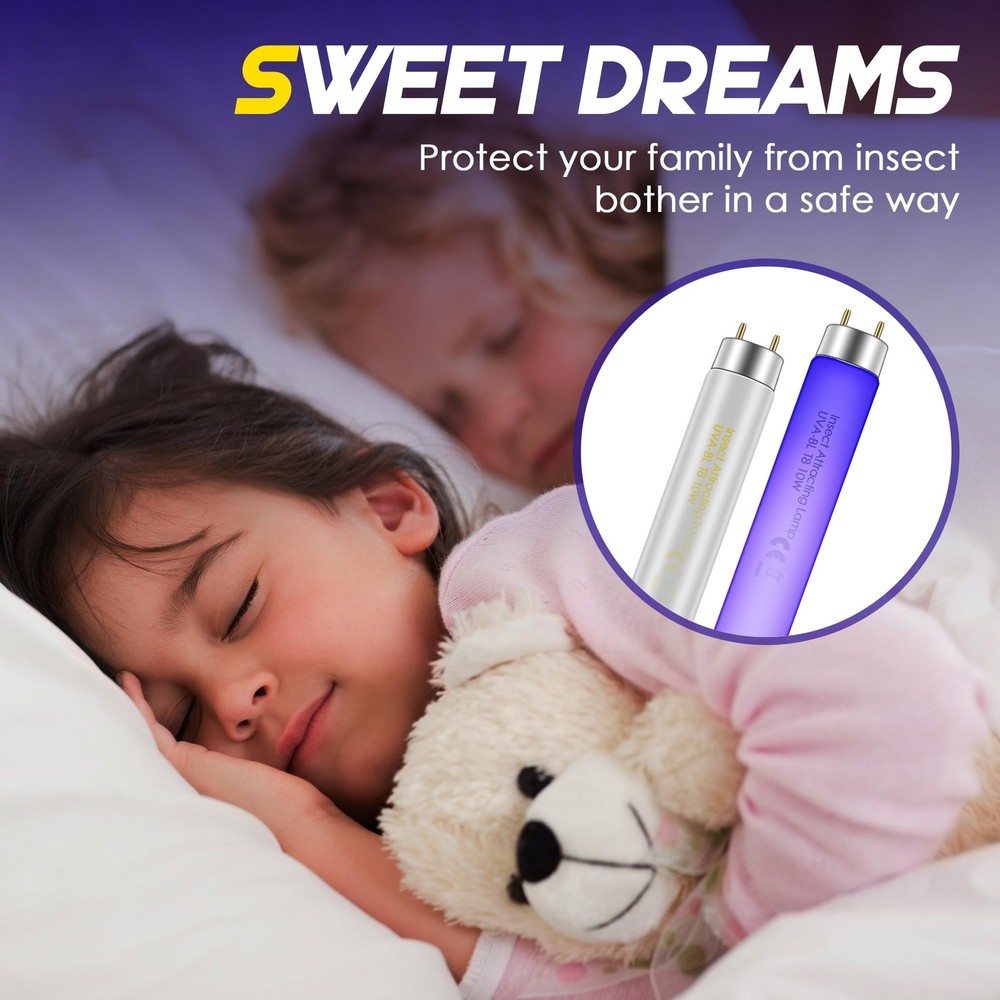 Qualirey 4 Pack Bug Zapper Replacement Light Bulbs 10W for 20W Indoor Bug...