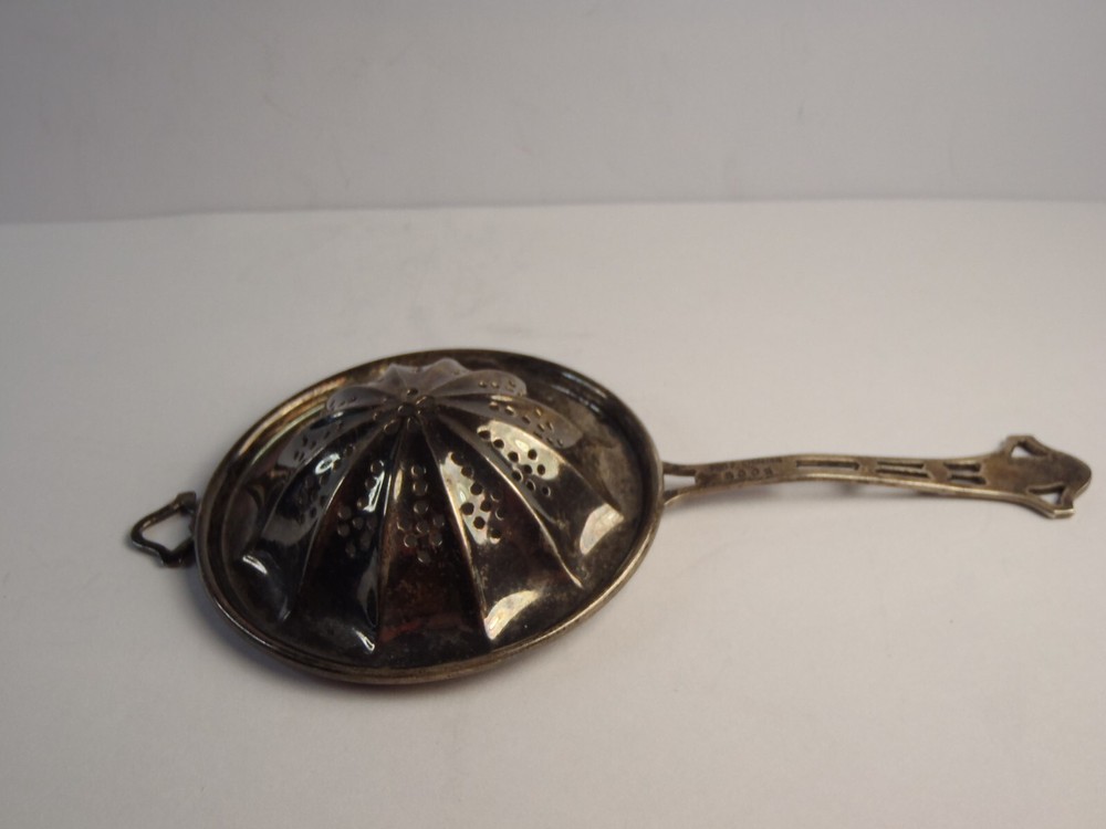 Antique FRANK WHITING Sterling Silver Over the Cup Tea Strainer