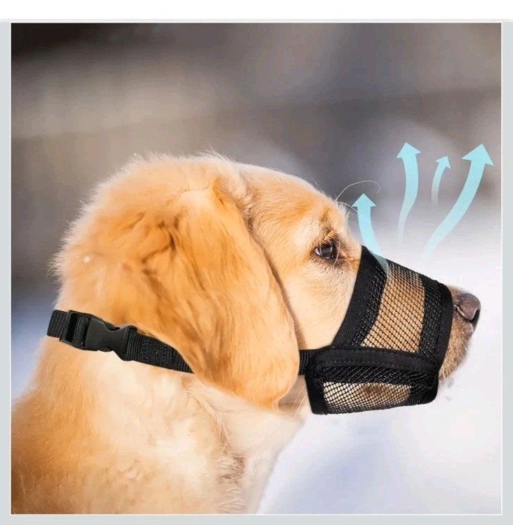 Dog Muzzle for Large Dogs - Soft Breathable Muzzle for Large Sized Dog with A...