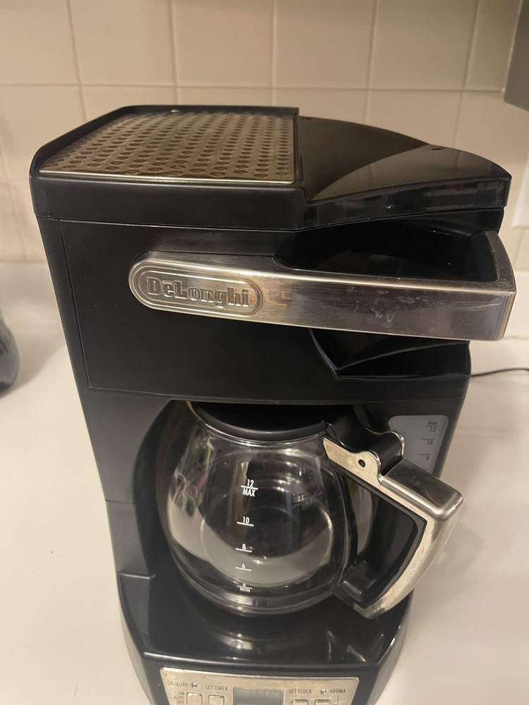 DeLonghi DCF212T Programmable 12 Cup Coffee Maker Front Access Black TESTED