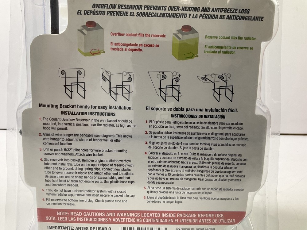 Interdynamics BVR-4 Big Vehicle Coolant Return System Coolant Overflow Reservoir