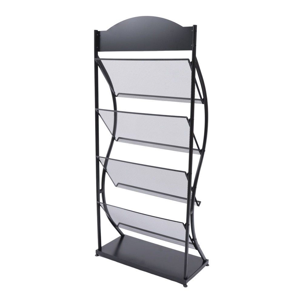 Book Shelf Rack Multi-layer Storage Display Floor Rack Newspaper Comic Display