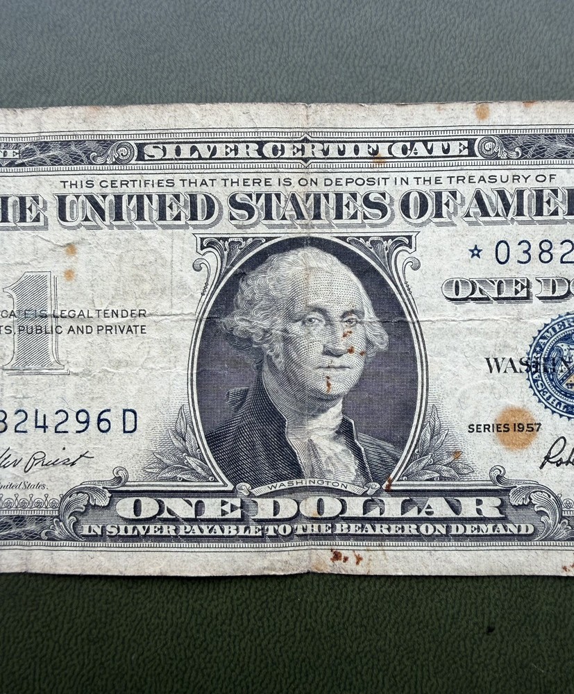 **STAR** 1957 One Dollar Bill ($1) Silver Certificate Star Note