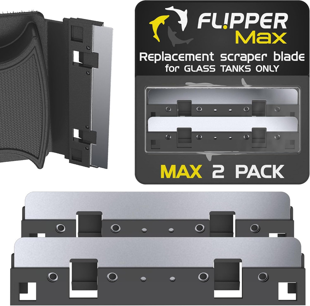 Flipper Max Aquarium Algae Remover for Fish Tank Cleaner Replacement Blades, Pac