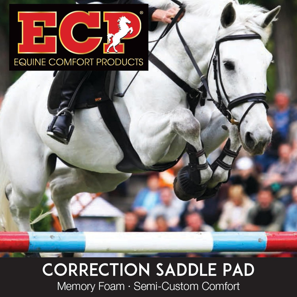 All-Purpose Contoured Correction Saddle Pad with Adjustable Memory Foam Inserts