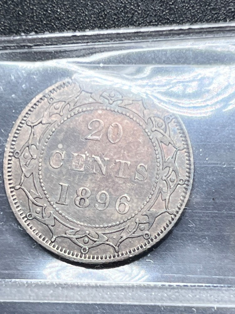 Newfoundland 1896 20 cent Graded ICCS EF-40