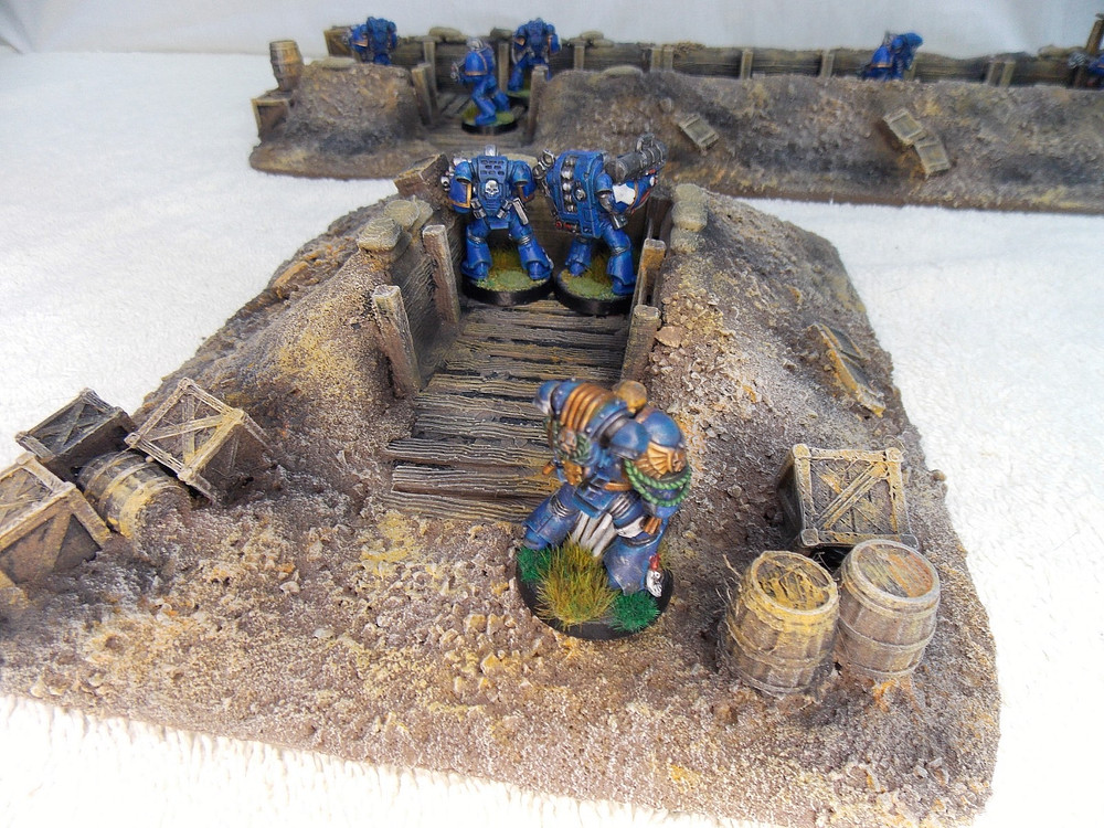 WARGAMING TERRAIN PAINTED TRENCH SYSTEM