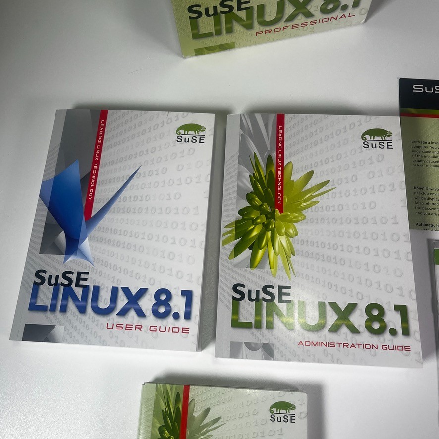 SuSE Linux 8.1 Professional Edition (CD-ROM, 2001) Big Box Vintage Software
