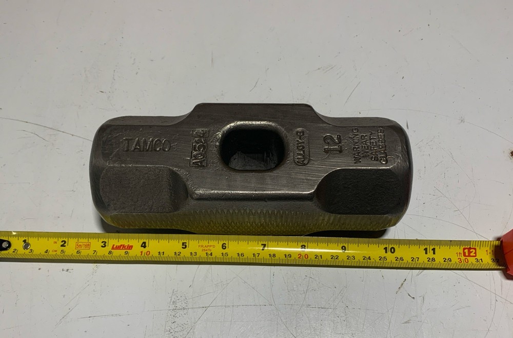 Tamco 12lb Sledge Hammer, Double Faced, Head Only, A0524