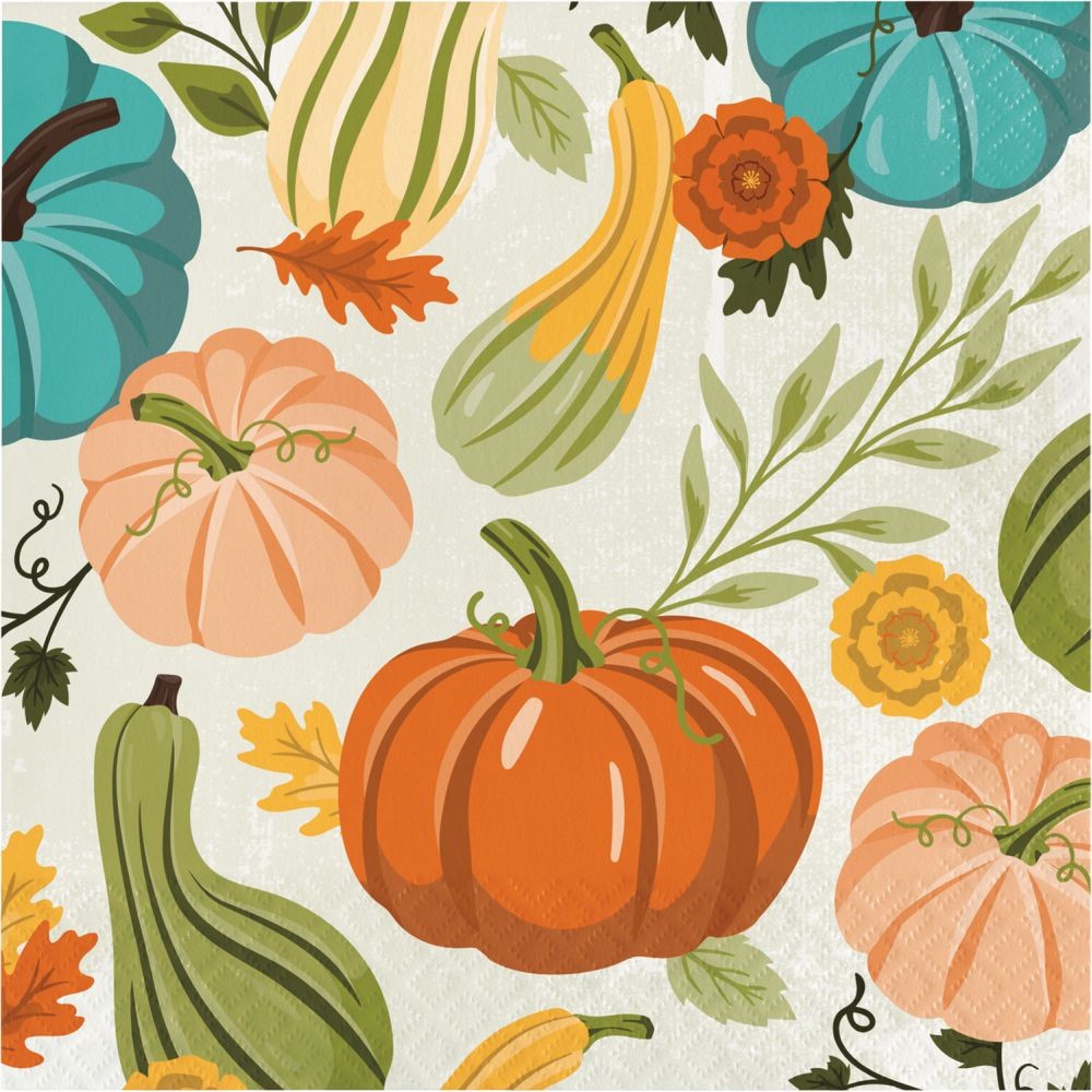 Hello Fall Lunch Napkins Paper 16 Per Pack Tableware Decorations Supplies