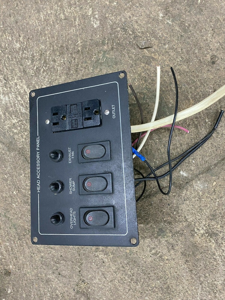 Marine Head Electric Accessories Panel with Switches and Plug