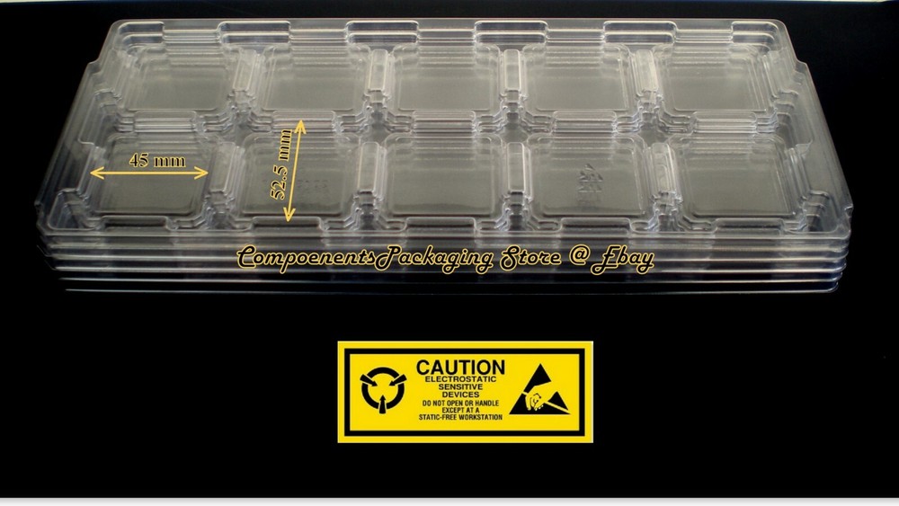 6 - Socket 2011 Tray Holder for Intel Xeon E5 E7 CPU Processors - Fits 60 CPU's