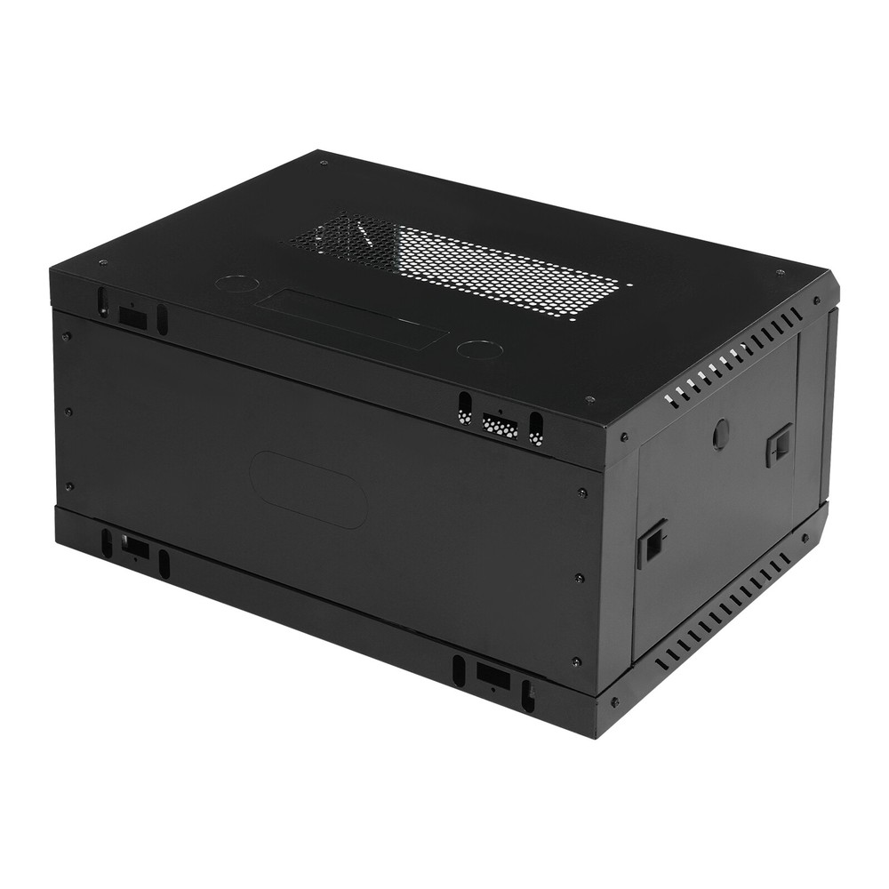 Modern 4U Wall Mount Network Server Cabinet Enclosure Rack Black With Lock Door