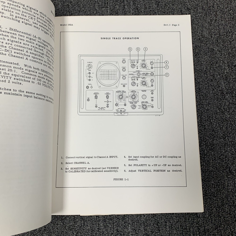 HP 162A ~ Dual Trace Amplifier ~ Operating & Servicing Manual