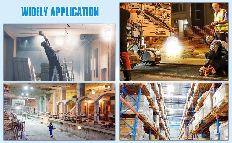 80W LED Temporary Work Light Warehouse High Bay Constructions Lighting Linkable