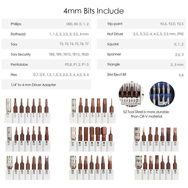 80 Piece Precision Repair Tool Kit Electronics Screwdriver Computer Smartphone