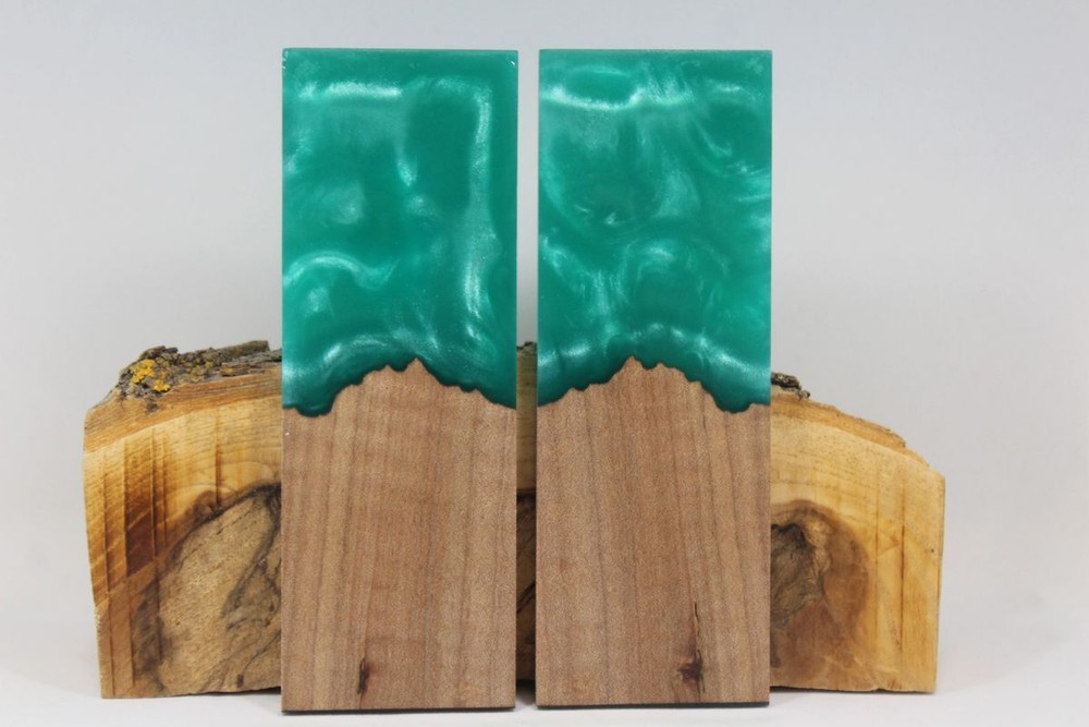 HYBRID STABILIZED MAPLE GREEN CUSTOM COMPOSITE KNIFE HANDLE MATERIAL (6776)
