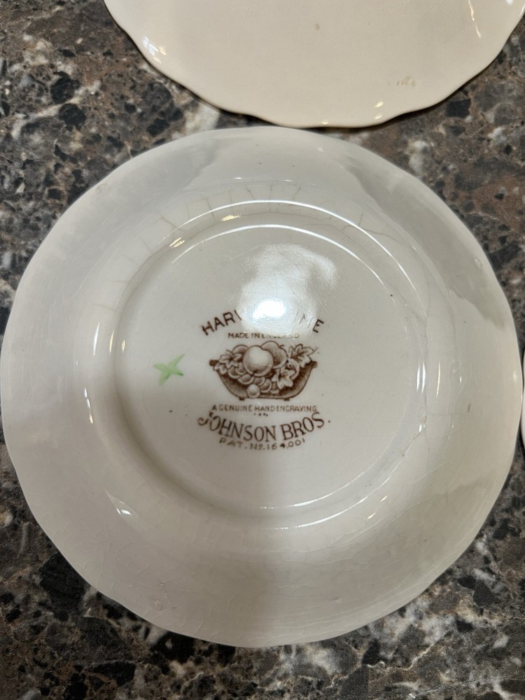 Johnson Bros Harvest Time Vintage Ceramic Dinner Set Fruit Pattern England
