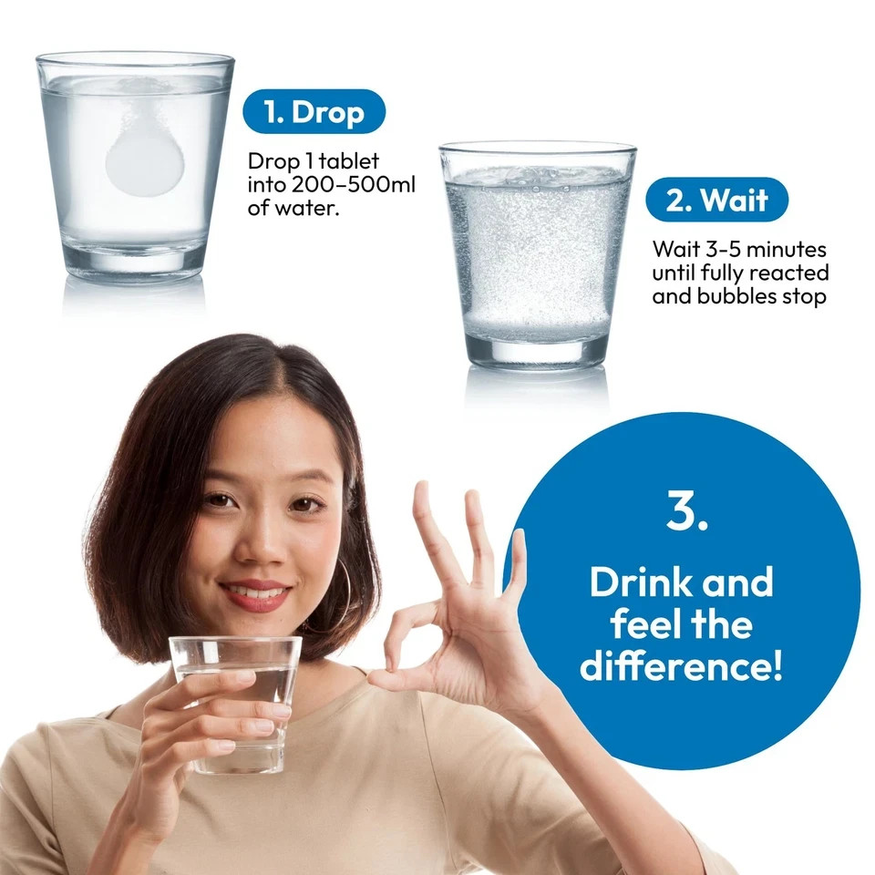 Hydrogen Water Tablets – Molecular H2 Antioxidant Drink Tabs