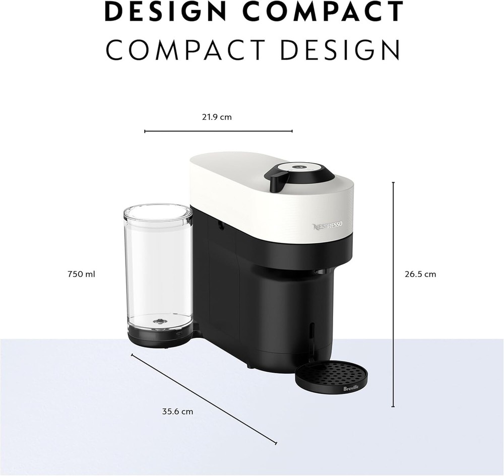 Nespresso Vertuo Pop+ Coffee & Espresso Maker, Coconut White