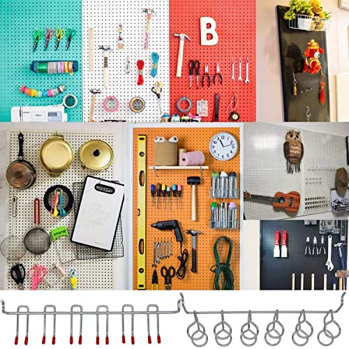 114 pcs Pegboard Hooks Assortment with Metal Hooks Sets, Pegboard Hooks Set